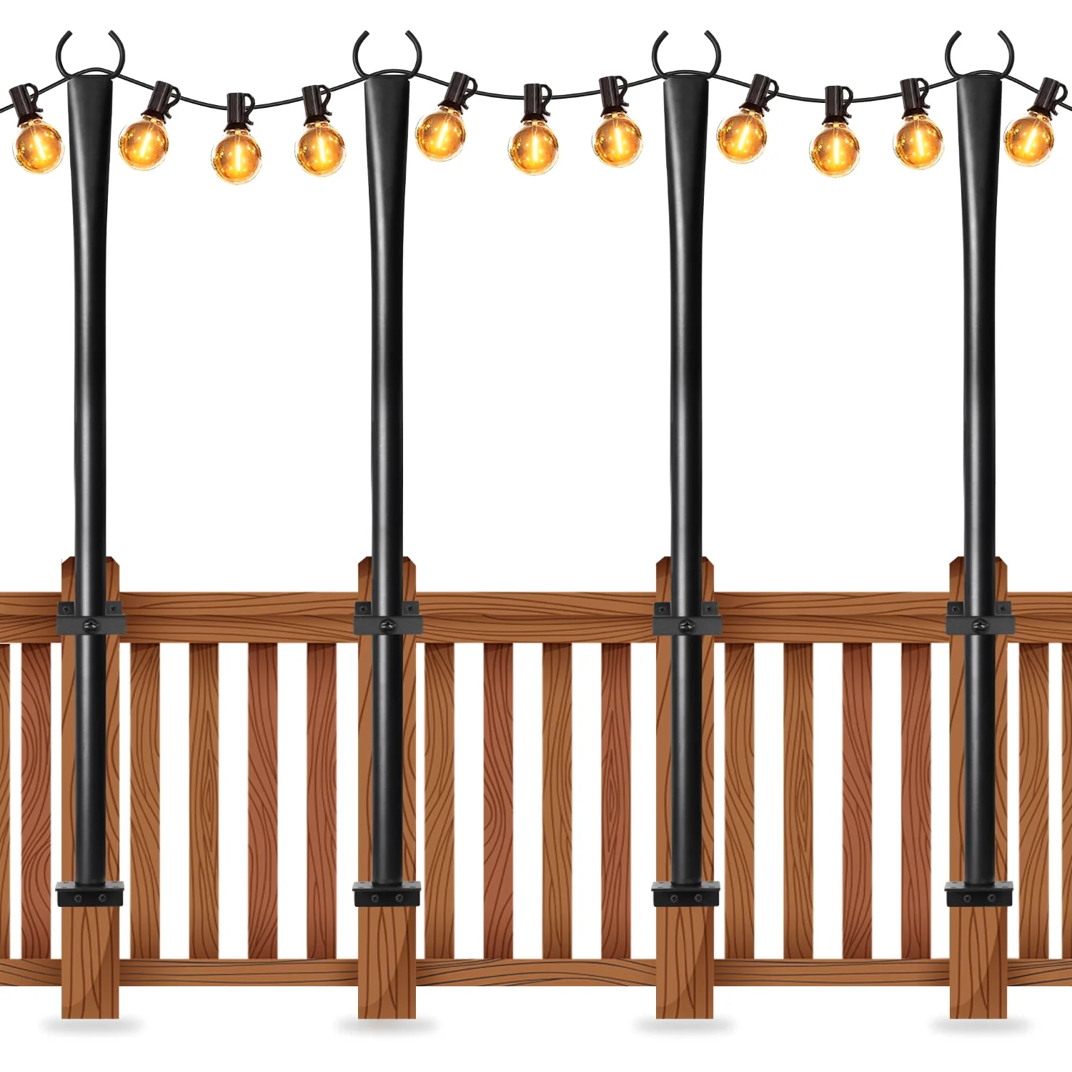 Nexillumi Deck String Light Poles
